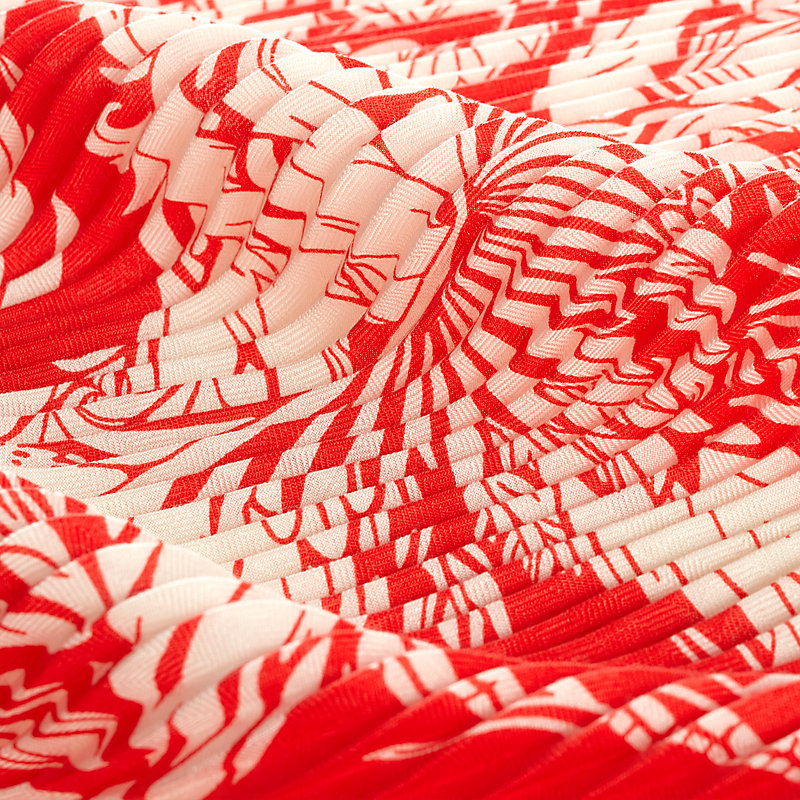 Flamingo Party Tattoo pleated shawl 140 | Hermès Mainland China